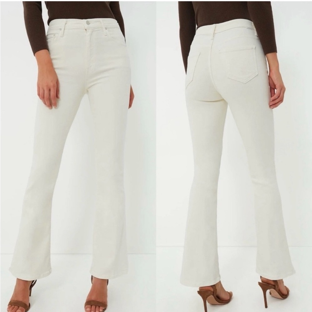 MOTHER Cream High Waisted Jeans